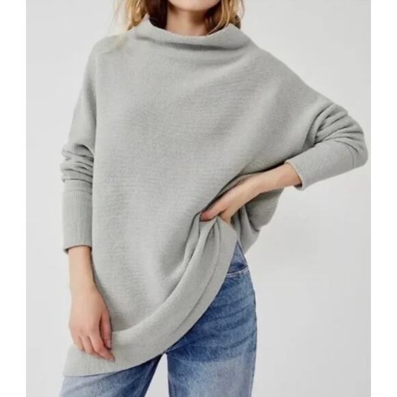 FREE PEOPLE Ottoman Slouchy Tunic Knit Sweater Oxide Women's Size XS NWT - Picture 1 of 8